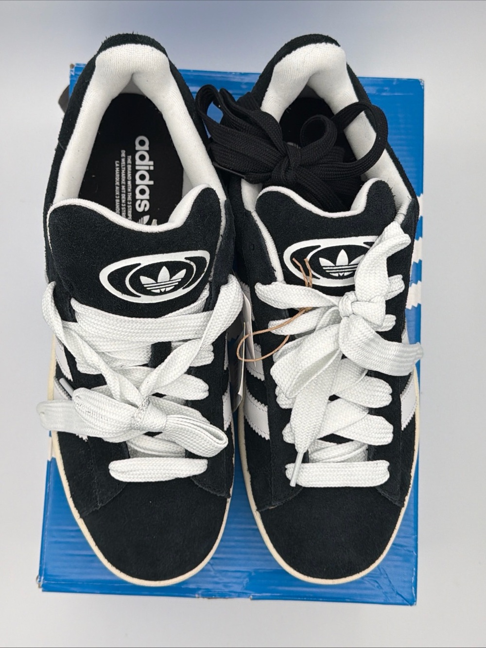 adidas Campus Black White Gum Men’s Sneakers - Picture 4 of 6